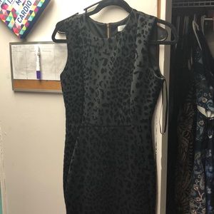 Black printed dress
